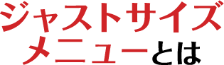 ジャストサイズメニューとは